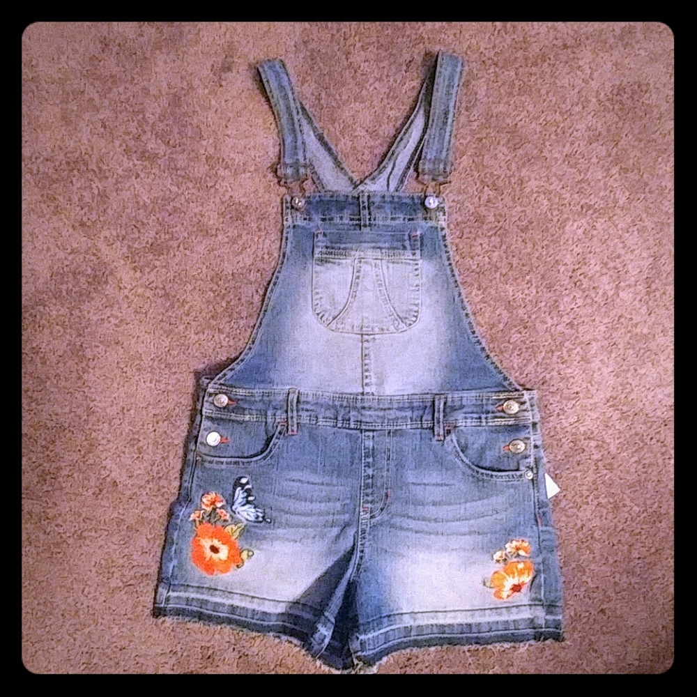 NWT Jordache Girls Overall Shorts